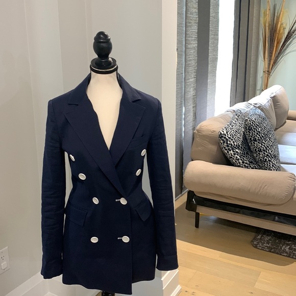 Robert Rodriguez Dark Blue Blazer Size 6 - Picture 2 of 6